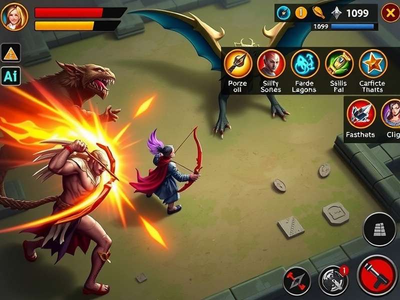 Archero Warrior Legends hero selection screen