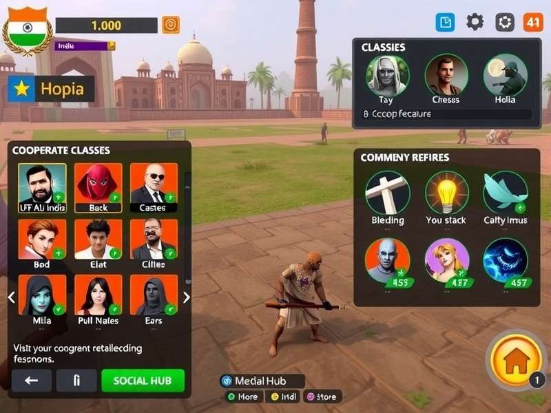 Coop Legend India character selection screen showing diverse classes