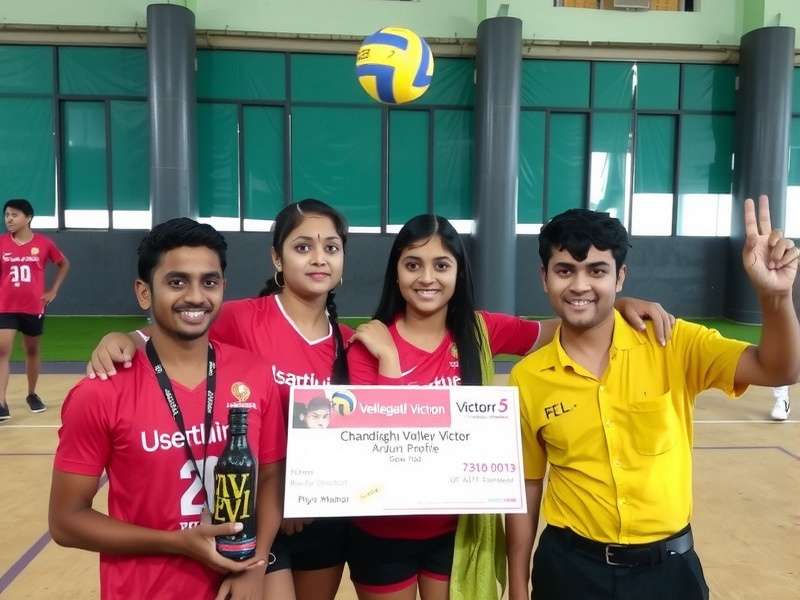 Chandigarh Volley Victors 2019 Championship Team Chandigarh Volley Victors historical team photo