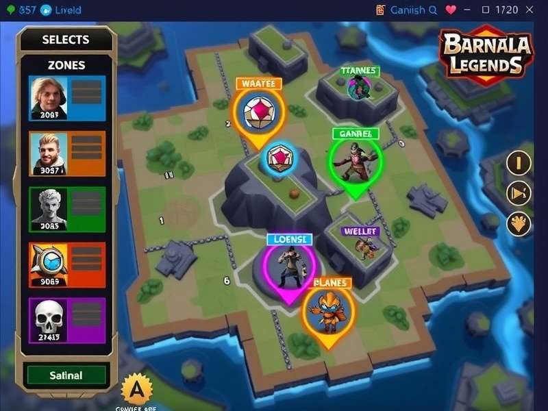 Barnala Battle Legends Character Selection Screen Barnala Battle Legends gameplay screenshot showing character selection