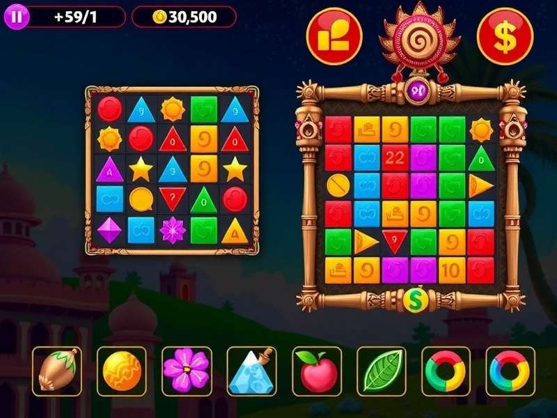Goa Pass Puzzle Pro feature overview showing various game elements