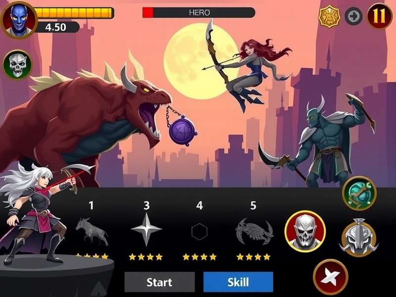 Archero Warrior Legends gameplay screenshot showing hero battling monsters