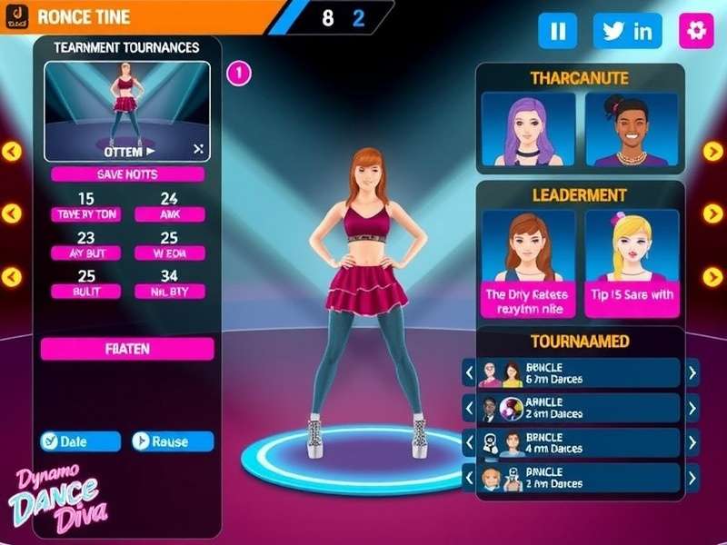 Dynamo Dance Diva gameplay screen showing rhythm notes and dance avatar