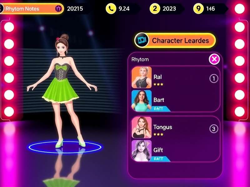 Dynamo Dance Diva character customization screen showing various outfits