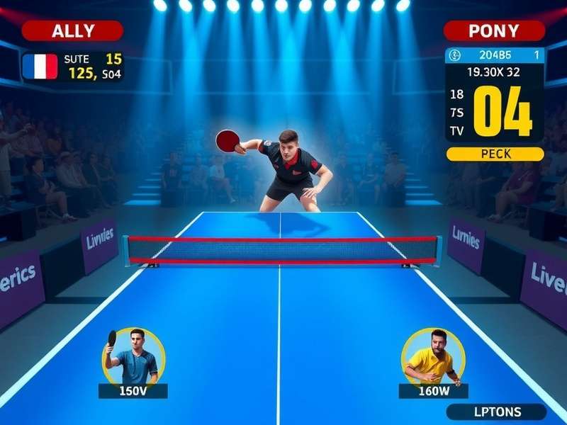 Power Paddle Prodigy gameplay screenshot showing intense table tennis action
