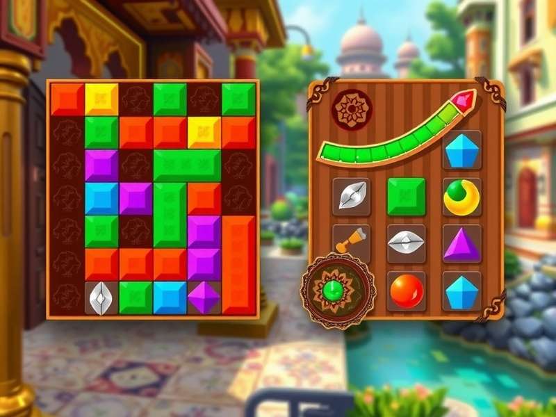 Goa Pass Puzzle Pro gameplay screenshot showing colorful puzzle elements