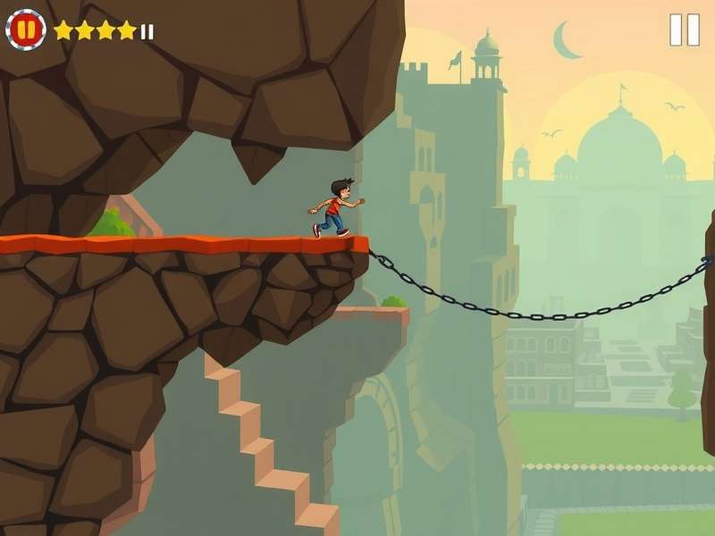 Jamun Jumper gameplay screenshot showing character jumping between platforms