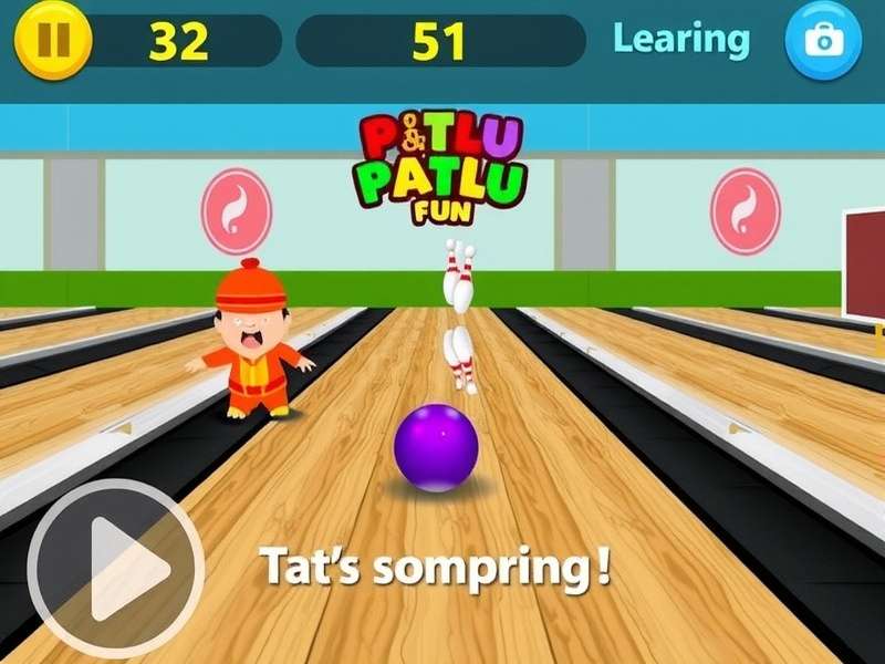 Motu Patlu Bowling Fun level progression and scoring interface