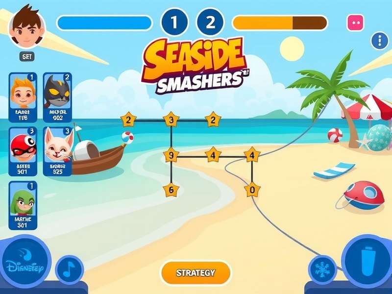 Seaside Smashers character selection screen