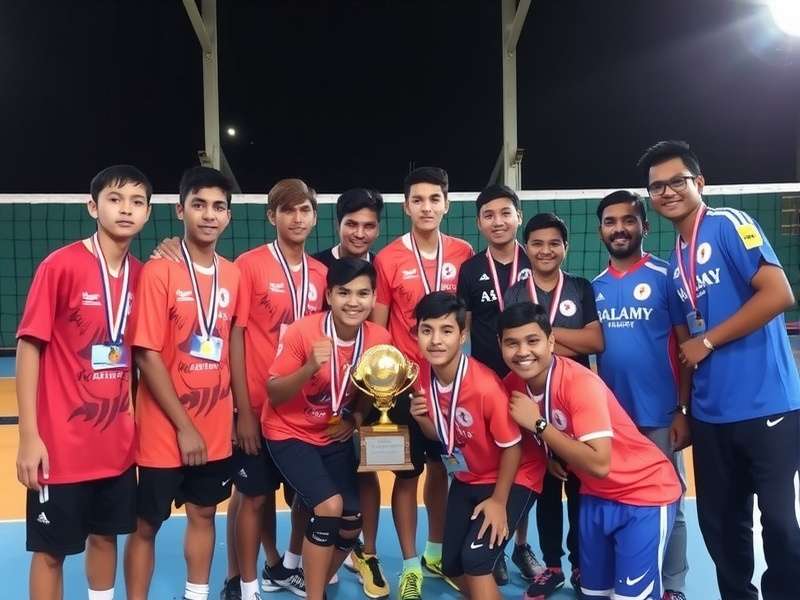 Goa Junior Volley Strikers Championship Victory Goa Junior Volley Strikers team celebration after winning championship