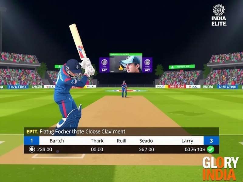 Ashes Glory India Elite Batting Interface Ashes Glory India Elite gameplay screenshot showing batting interface