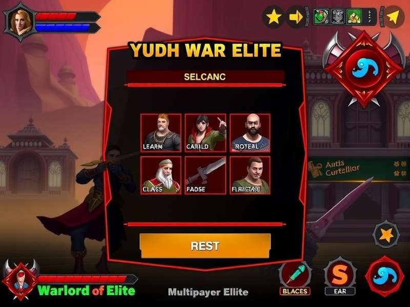 Yudh Warlord Elite - Character Roster Yudh Warlord Elite character selection screen