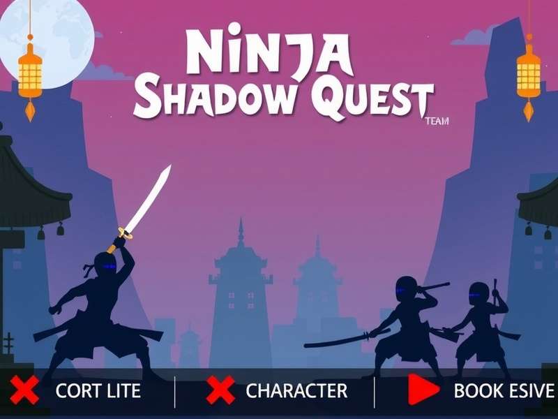 Ninja Shadow Quest Combat Scene