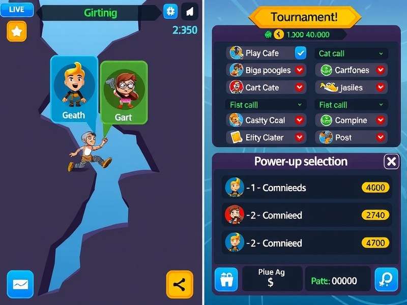 Cash Climb Crusade power-up selection screen showing various boost options