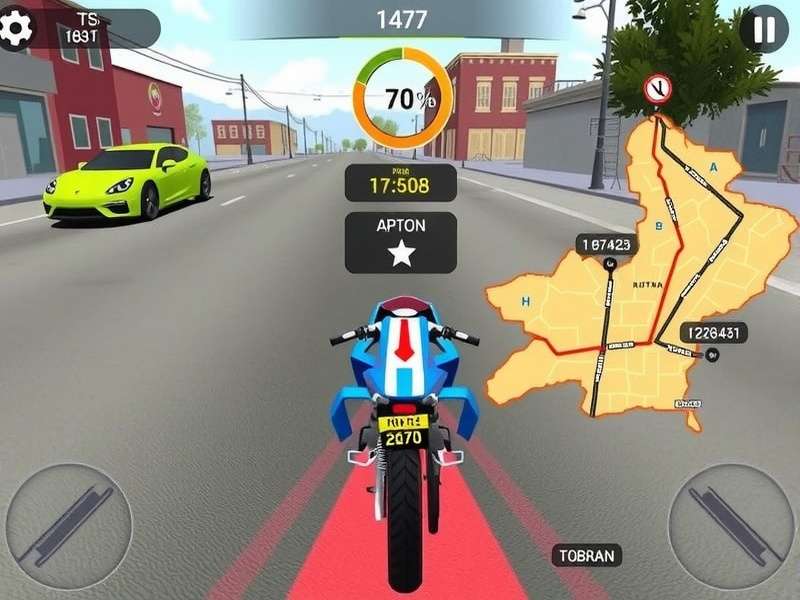Consignment Sprint Star gameplay screenshot showing urban racing environment