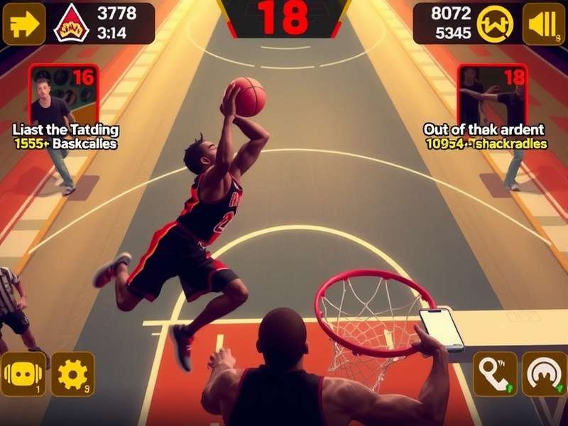 Dunking Devils gameplay screenshot showing intense basketball action