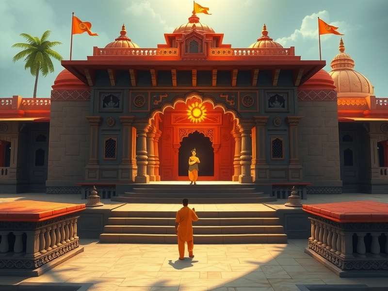 Comprehensive features of Ram Mandir Spiritual Quest displayed