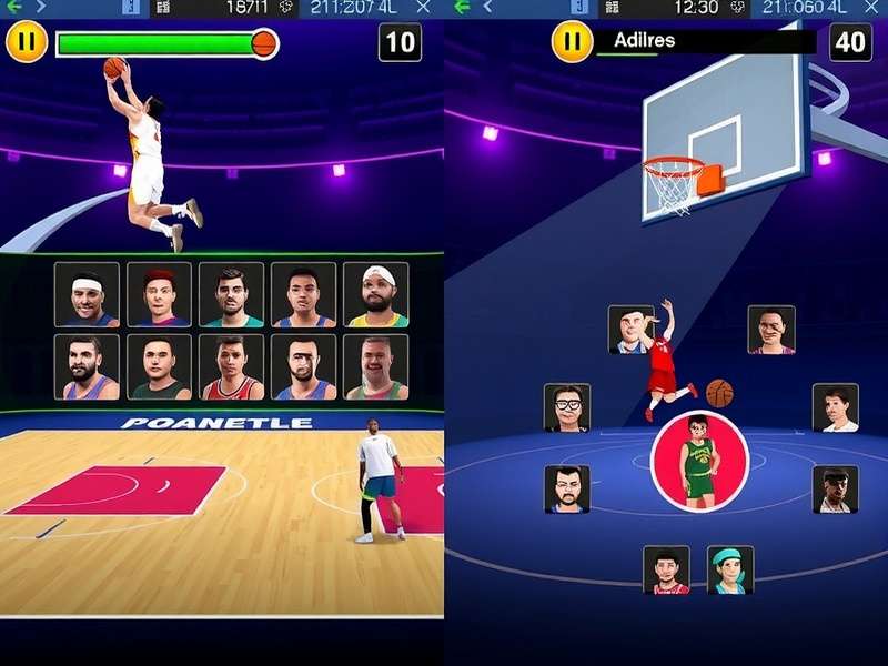 Tamil Nadu Dunk Dominator character selection screen showing diverse players