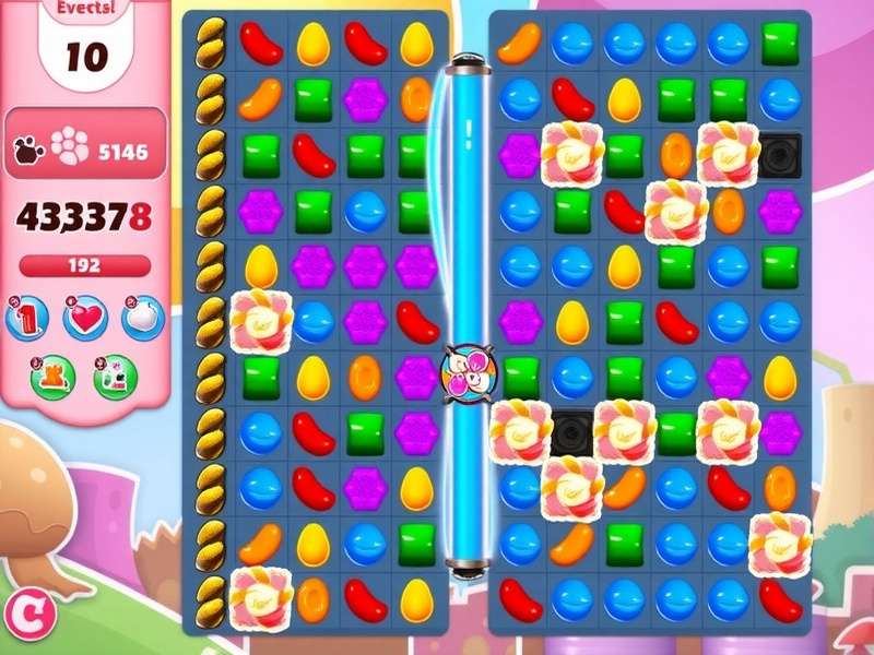 Challenging later levels in Candy Crush Carnage with complex board layouts