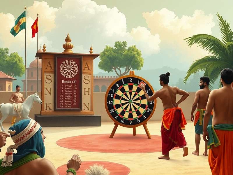 Bharat Dart King scoring board and dart positioning