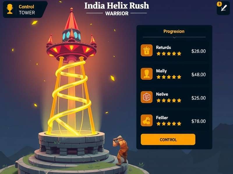 India Helix Rush Warrior control interface layout
