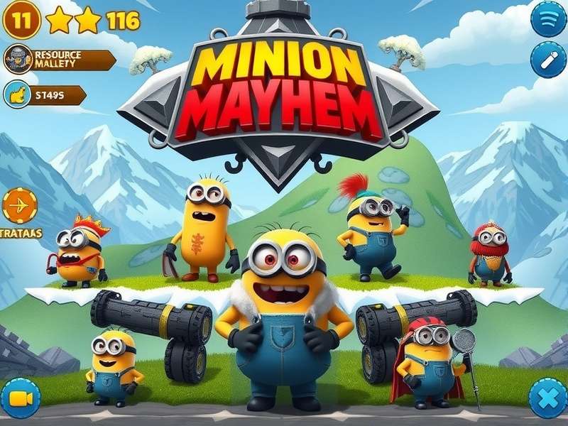 Minion Mountain Mayhem resource management interface