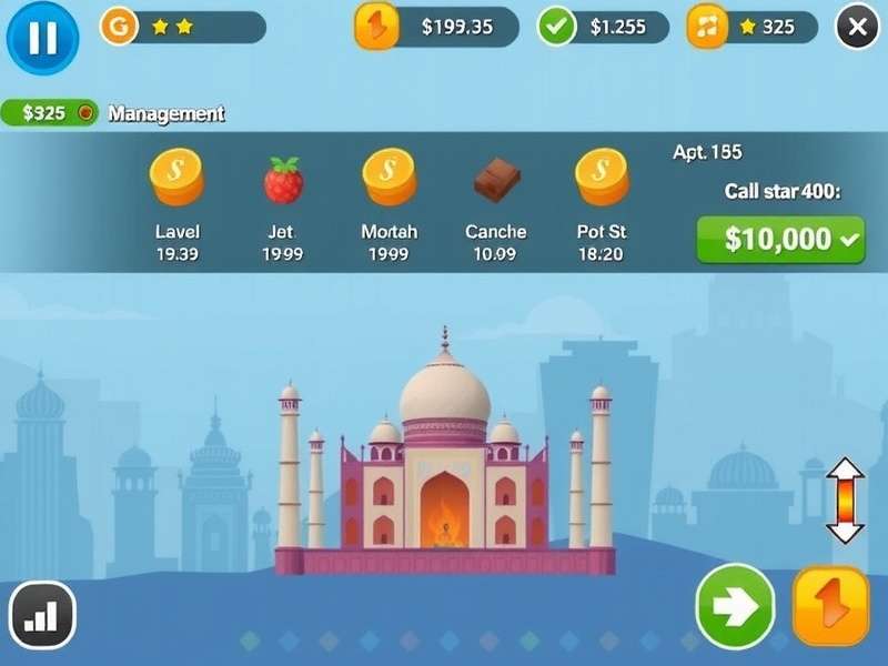Rupee Rush India gameplay screenshot showing currency management interface