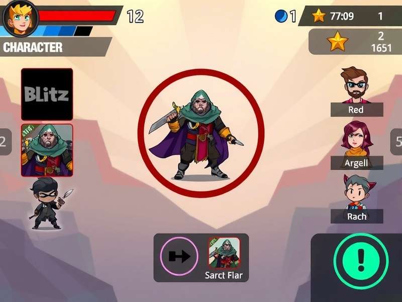 Blitz Legend Patna gameplay screenshot showing character selection