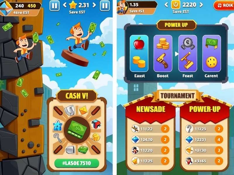 Cash Climb Crusade tournament interface showing competitive leaderboard