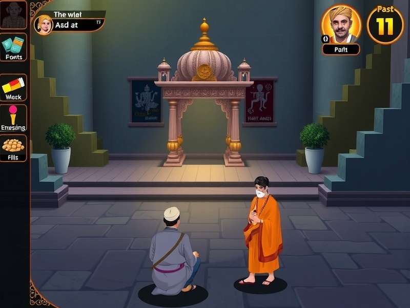 Ram Mandir Spiritual Quest gameplay screenshot showing temple exploration