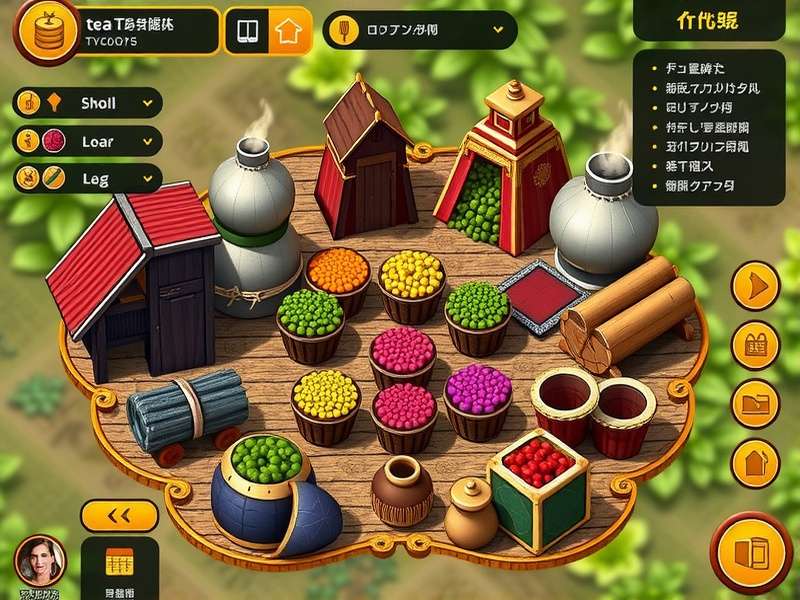 Tea Trade Tycoon Resource Management Interface