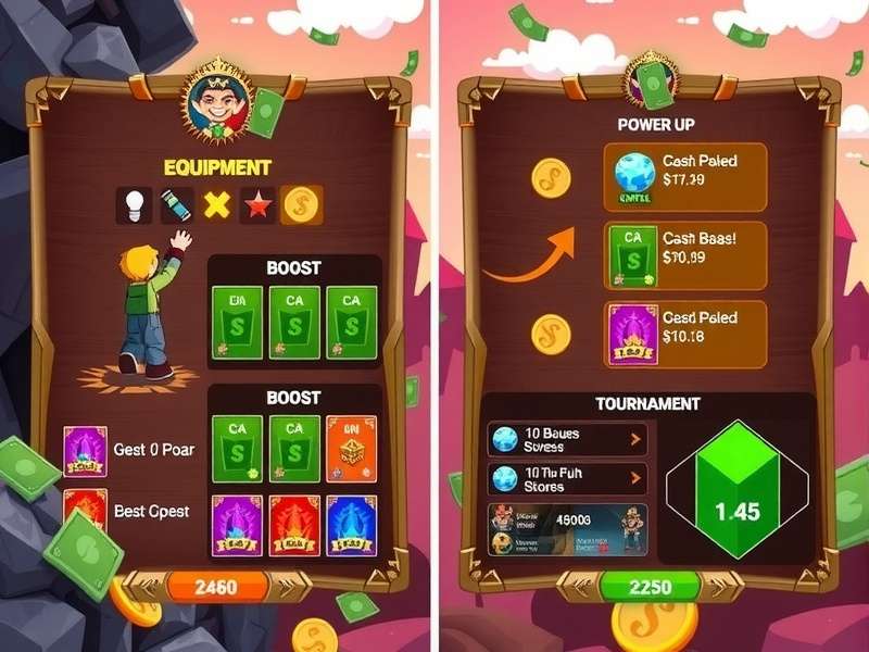 Cash Climb Crusade gameplay screenshot showing character climbing with cash rewards