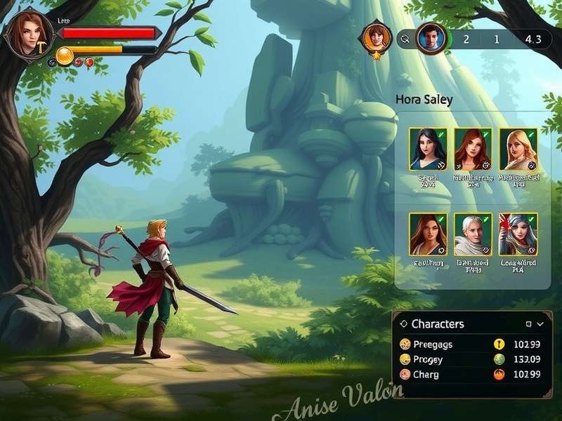 Anise Valor S Path character selection screen showing multiple hero options