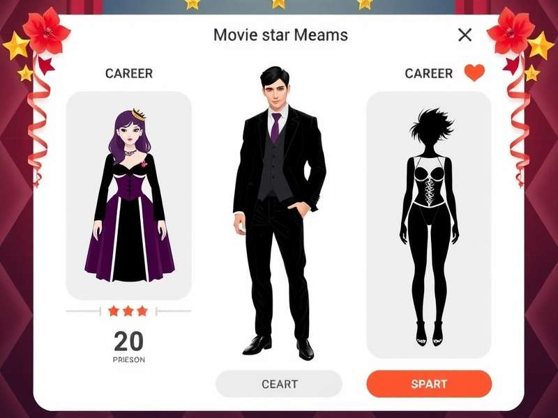 Movie Star Dreams character creation screen