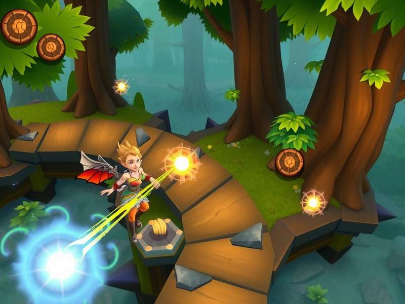 Enchanted Forest Challenge gameplay screenshot showing magical forest environment