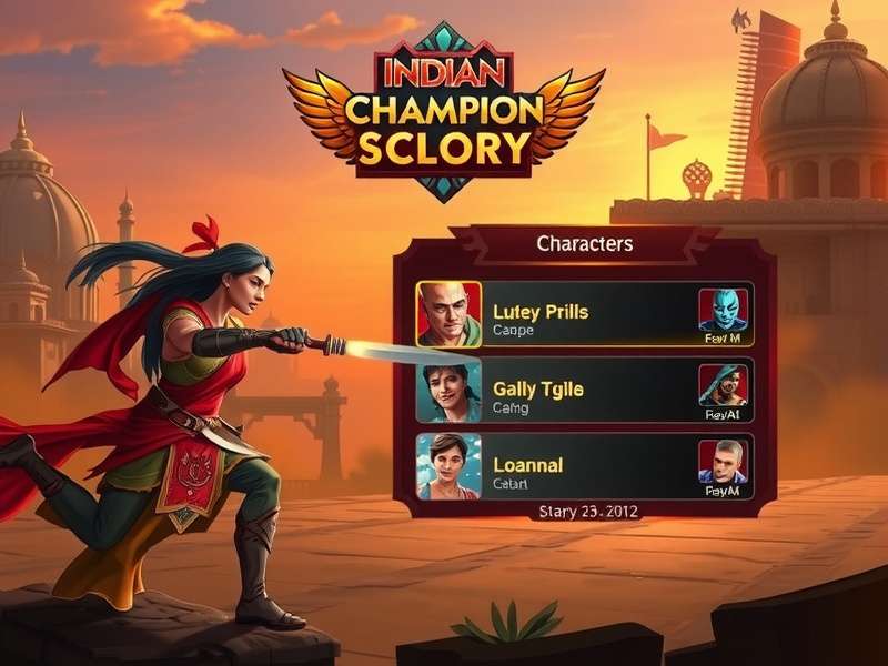 Indian Champion S Glory character selection screen
