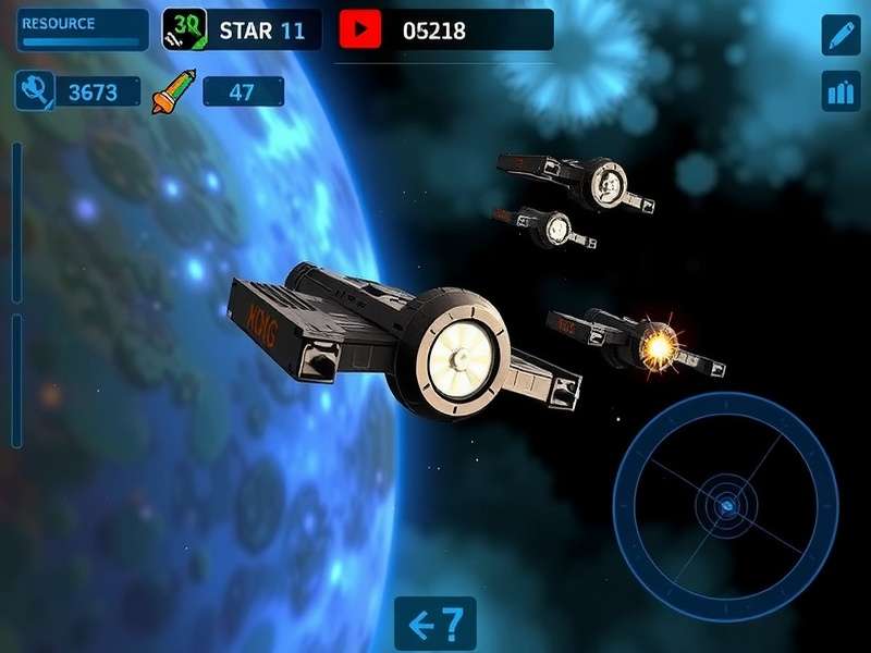 Interstellar Explorer Ace user interface showing resource management