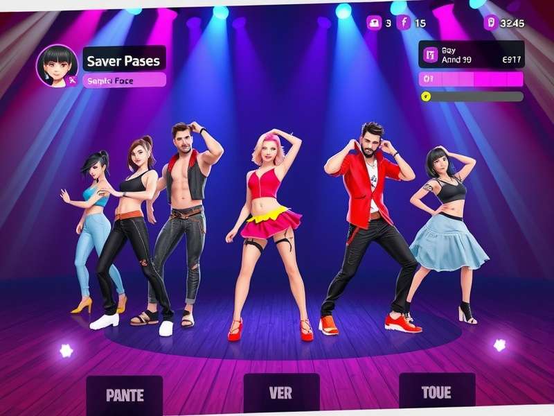 Fantastic Dance Fiesta gameplay showing diverse dance styles