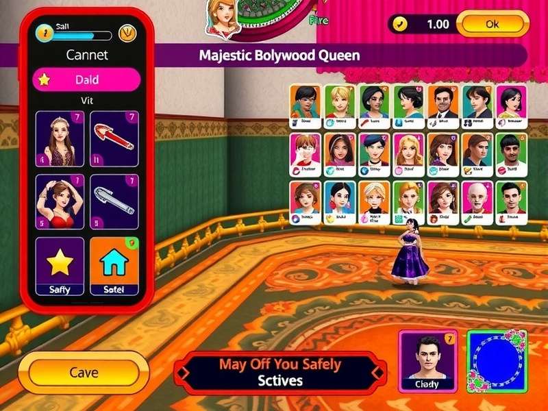 Majestic Bollywood Queen character customization screen