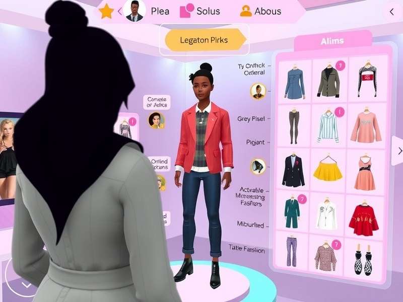Avakin Chic Iconoclast fashion design interface and tools