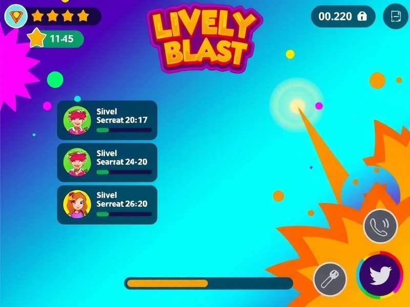 Lively Holi Blast level progression interface