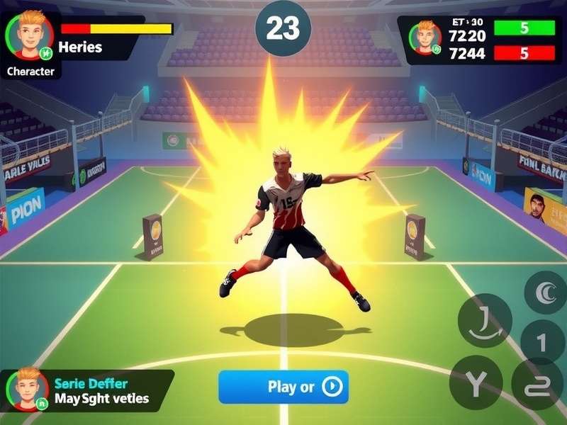 Volley Sprint Heroes Dynamic Gameplay Volley Sprint Heroes gameplay screenshot showing character action