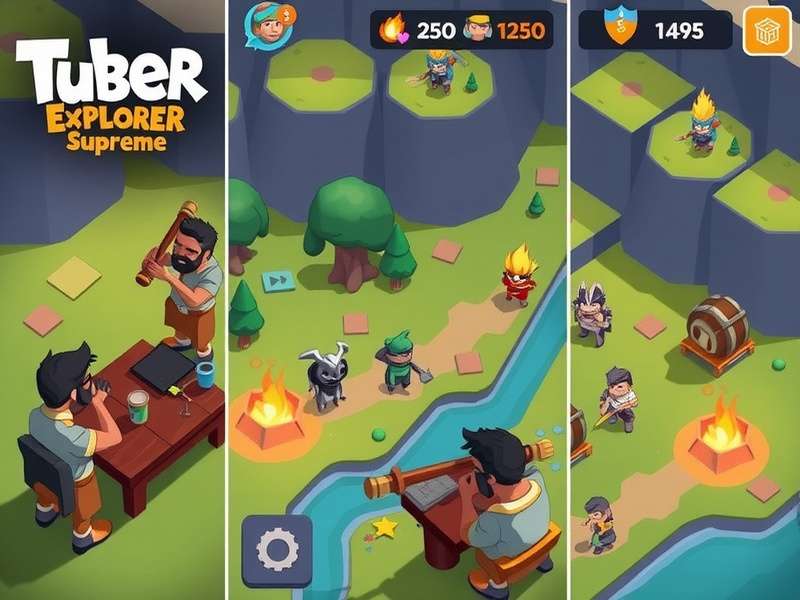 Tuber Explorer Supreme development team working on game design