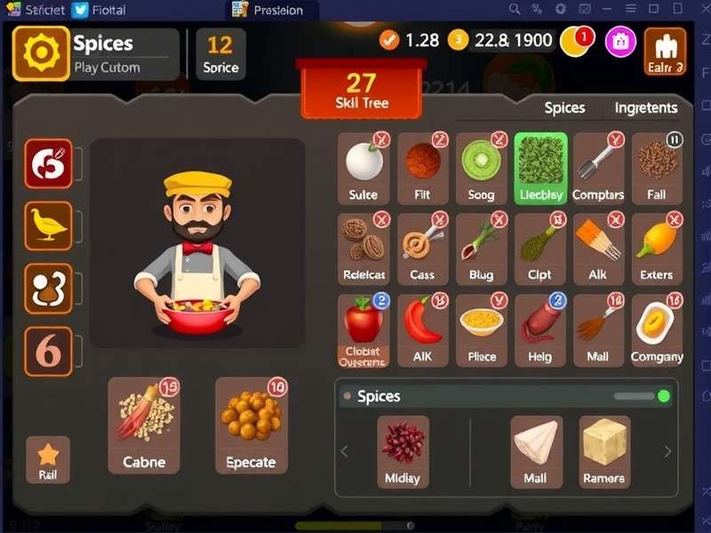 Curry Legend Saga progression system and skill tree interface