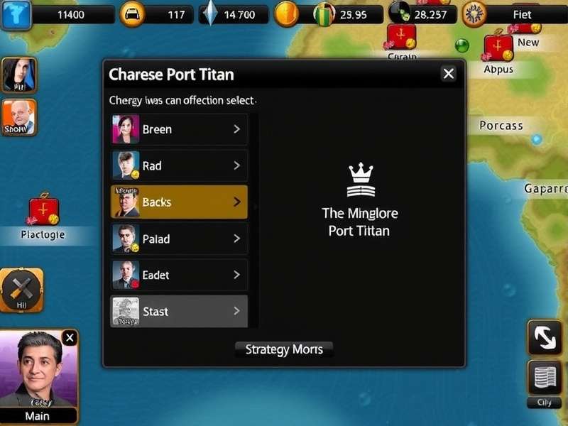 Mangalore Port Titan character selection screen