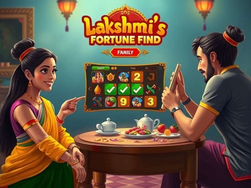 Lakshmi S Fortune Find gameplay interface showing traditional Indian elements