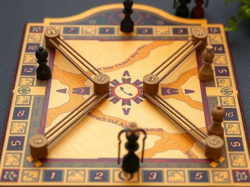 Traditional Giants Bridge Game Board Traditional Giants Bridge Game board setup with pieces