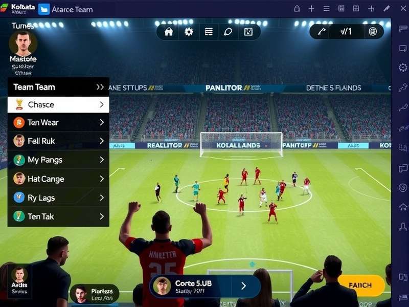 Kolkata Kickers Conqueror gameplay screenshot showing team management interface