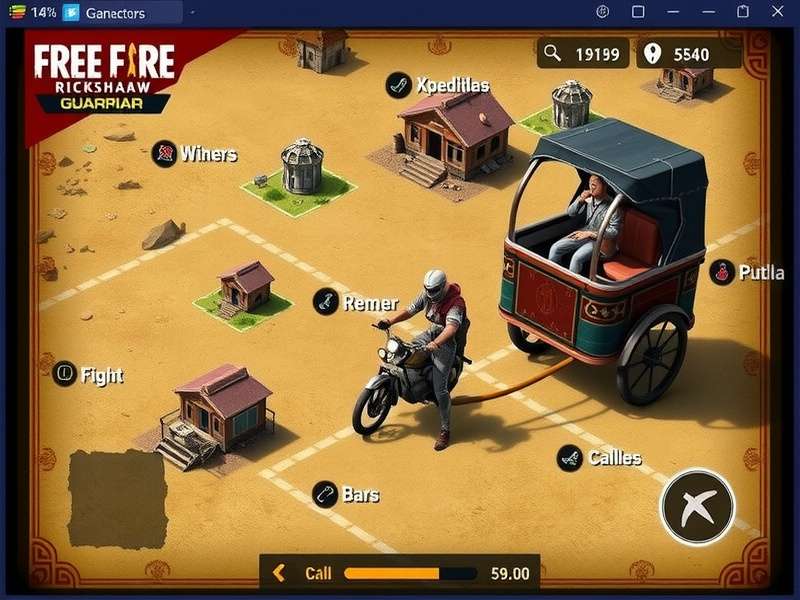 Free Fire Rickshaw Guardian character selection screen