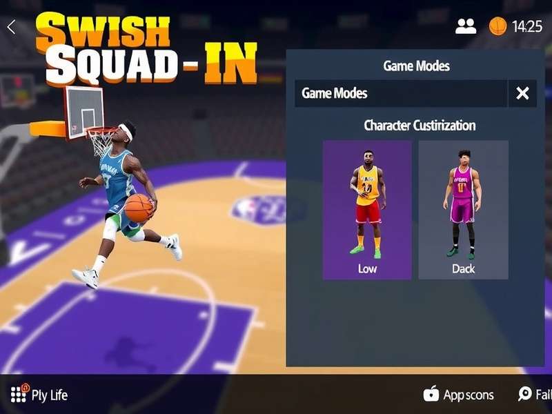 Swish Squad IN game modes selection screen